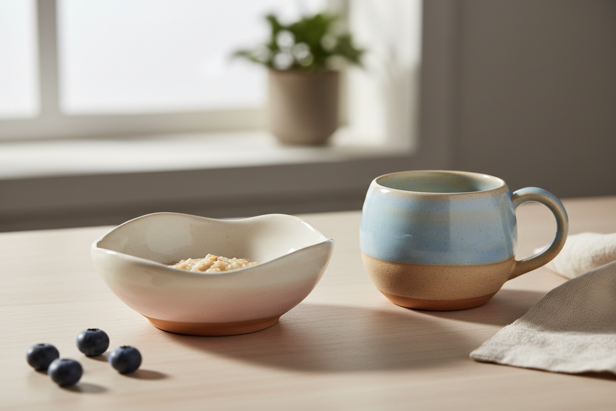 2 poteries pour petit déjeuner enfants